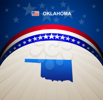 Oklahoma map vector background