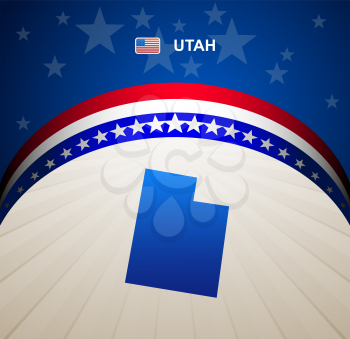 Utah map vector background