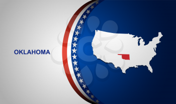 Oklahoma map vector background