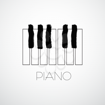 Piano vector illustration music icon