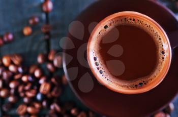 coffee background, coffee on the wooden table