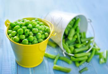 green peas and bean