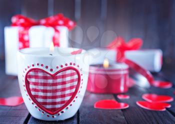 backgrounf for valentines day, candle on a table