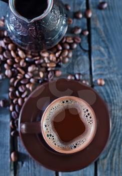 coffee background, coffee on the wooden table