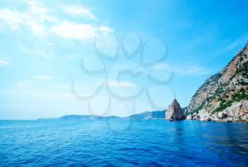 sea and blue sky in Crimea, sea and sky