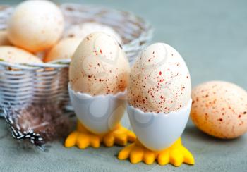 easter eggs on a tabble, easter background