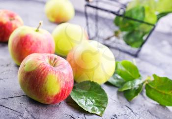 fresh apples on a table, stock photo