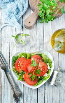 Fresh tomato with spice, vegetarian salad, salad with fresh tomato and spice