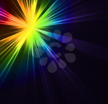 Abstract flash star light. Colorful exploding . Vector illustration.