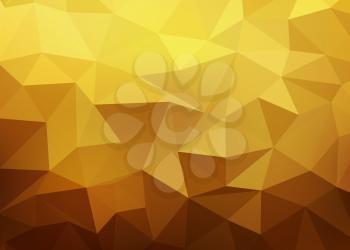 Abstract color mosaic background. Gold vector background