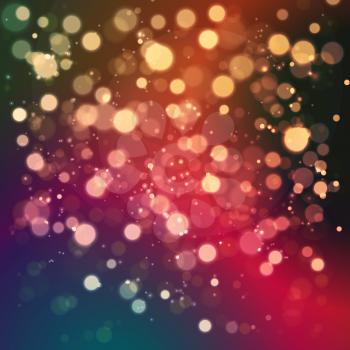 Christmas abstract background with soft color bokeh light