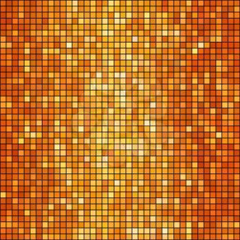 Vector illustration  orange mosaic background. Square shape