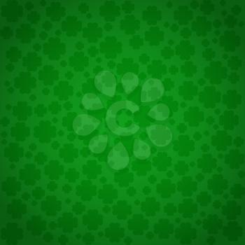 Happy Saint Patrick's Day Background with clover pattern