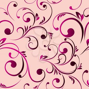 The vector illustration contains the image of floral seamless