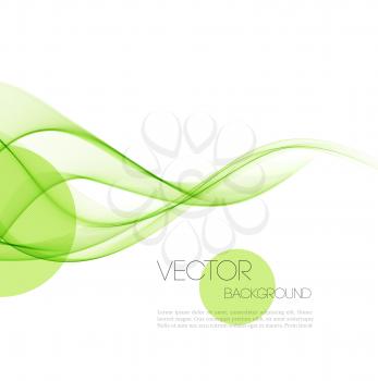 Vector Abstract  green curved lines background. Brochure design