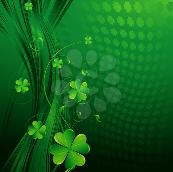 St Patricks day background with clover leaves