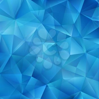Vector Blue Polygonal Mosaic Background, Creative Design Templates