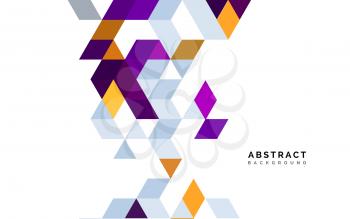 Abstract background with orange and purple color cubes for design brochure, website, flyer. EPS10