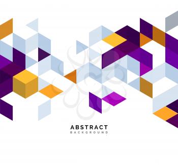 Abstract background with orange and purple color cubes for design brochure, website, flyer. EPS10