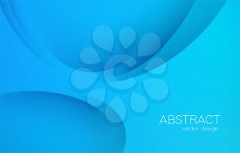 Abstract colorful vector background, blue color banner with smooth line and shadow. Template for design brochure, website, flyer.