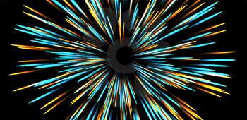 Vector Blue and gold color design with a burst fireworks. Speed movement pattern design background concept