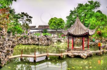 The Lion Grove Garden, a UNESCO heritage site in Suzhou, China