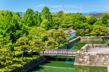 Moat of Nijo Castle in Kyoto, Japan