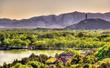 Kunming Lake seen from the Summer Palace - Beijing, China