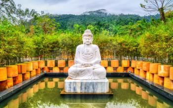 Buddha statue at Ba Na Hills near Da Nang in Vietnam