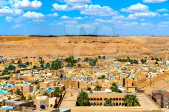View of Beni Isguen, a city in the Mzab Valley. A UNESCO world heritage site in Algeria