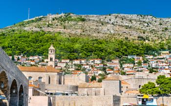 View of Dubrovnik town, UNESCO world heritage in Croatia