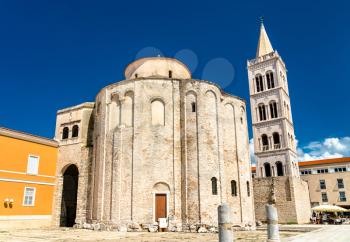 St. Donatus Church and the Bell Tower of Zadar Cathedral. Zadar, Croatia