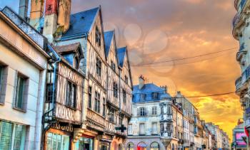 Traditional buildings in the Old Town of Dijon - Burgundy, France