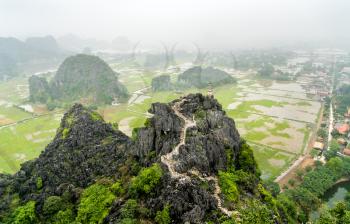 Hang Mua viewpoint at Trang An scenic area near Ninh Binh, Vietnam