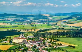 Rural landscape of Slovakia at Spis Castle. Summer scene