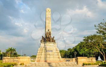 The Rizal Monument, a memorial in Rizal Park - Manila, the capital of Philippines