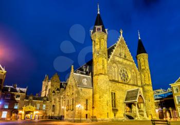 The Ridderzaal or the Hall of Knights, the main building of the Binnenhof, the seat of Dutch Parliament in the Hague