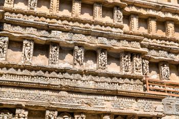 Sculptures of goddesses at Rani ki vav, an intricately constructed stepwell in Patan. A UNESCO world heritage site in Gujarat, India