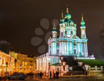 St. Andrew's Church, one of landmarks of Kiev, the capital of Ukraine