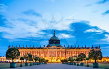The Neues Palais in Sanssouci Park of Potsdam, UNESCO world heritage in Brandenburg, Germany