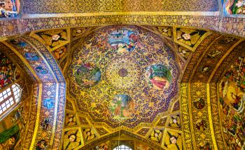 Interior of the Vank Cathedral (17th century) in Isfahan, Iran