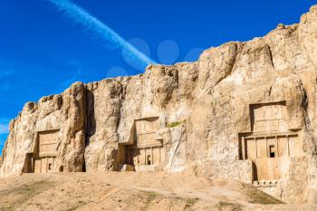 Ancient tombs of Achaemenid kings at Naqsh-e Rustam in northern Shiraz, Iran.