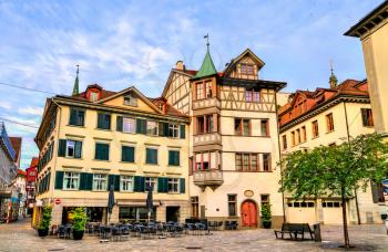 Traditional architecture of St. Gallen in Switzerland