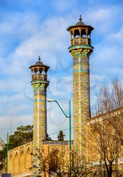 Minarets of Shahid Motahari mosque in Tehran, Iran