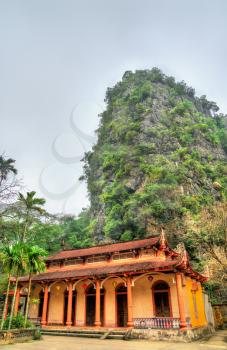 Bich Dong Pagoda at the Trang An Scenic Area, the Ninh Binh Province of Vietnam