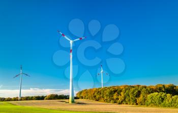 Wind turbines in the Rhineland-Palatinate state of Germany