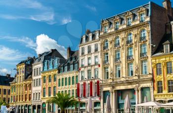 Traditional buildings in the old town of Lille, French Flanders