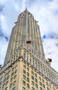 New York City, United States - May 6, 2017: The Chrysler Building, an Art Deco-style skyscraper in Manhattan
