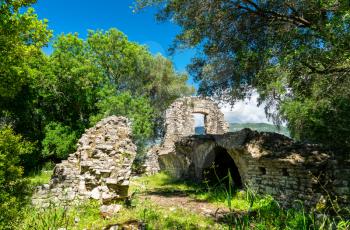 Ruins of the ancient town of Butrint or Buthrotum. UNESCO world heritage in Albania