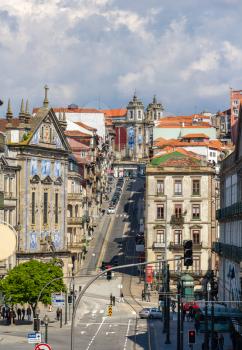 View of Rua 31 de Janeiro in Porto, Portugal